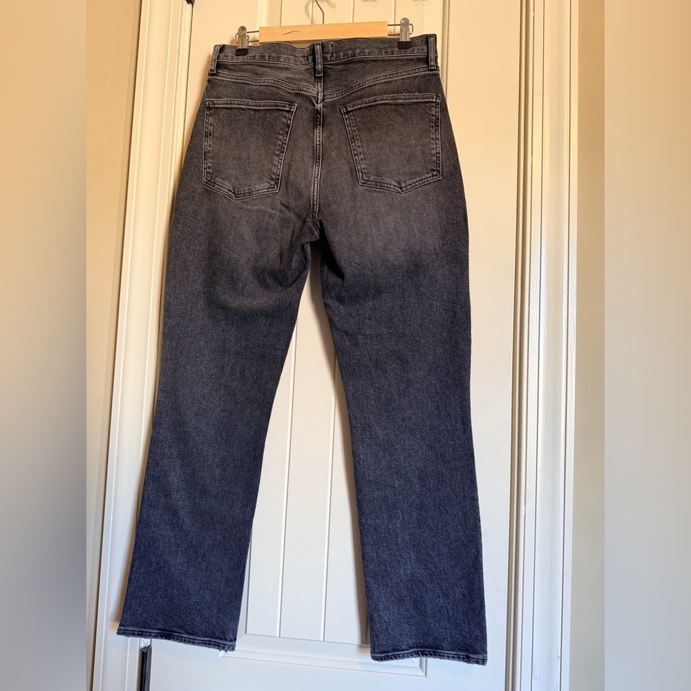AGOLDE High Rise Stovepipe Jeans Size 29 Metal Black Denim 28" Inseam - Picture 5 of 12
